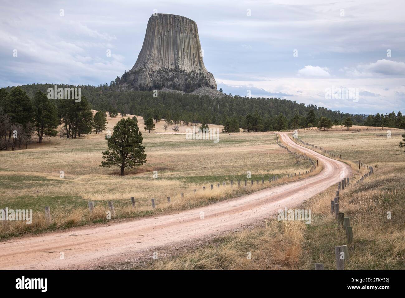 Devils Tower National Monument , Wyoming, USA Foto Stock