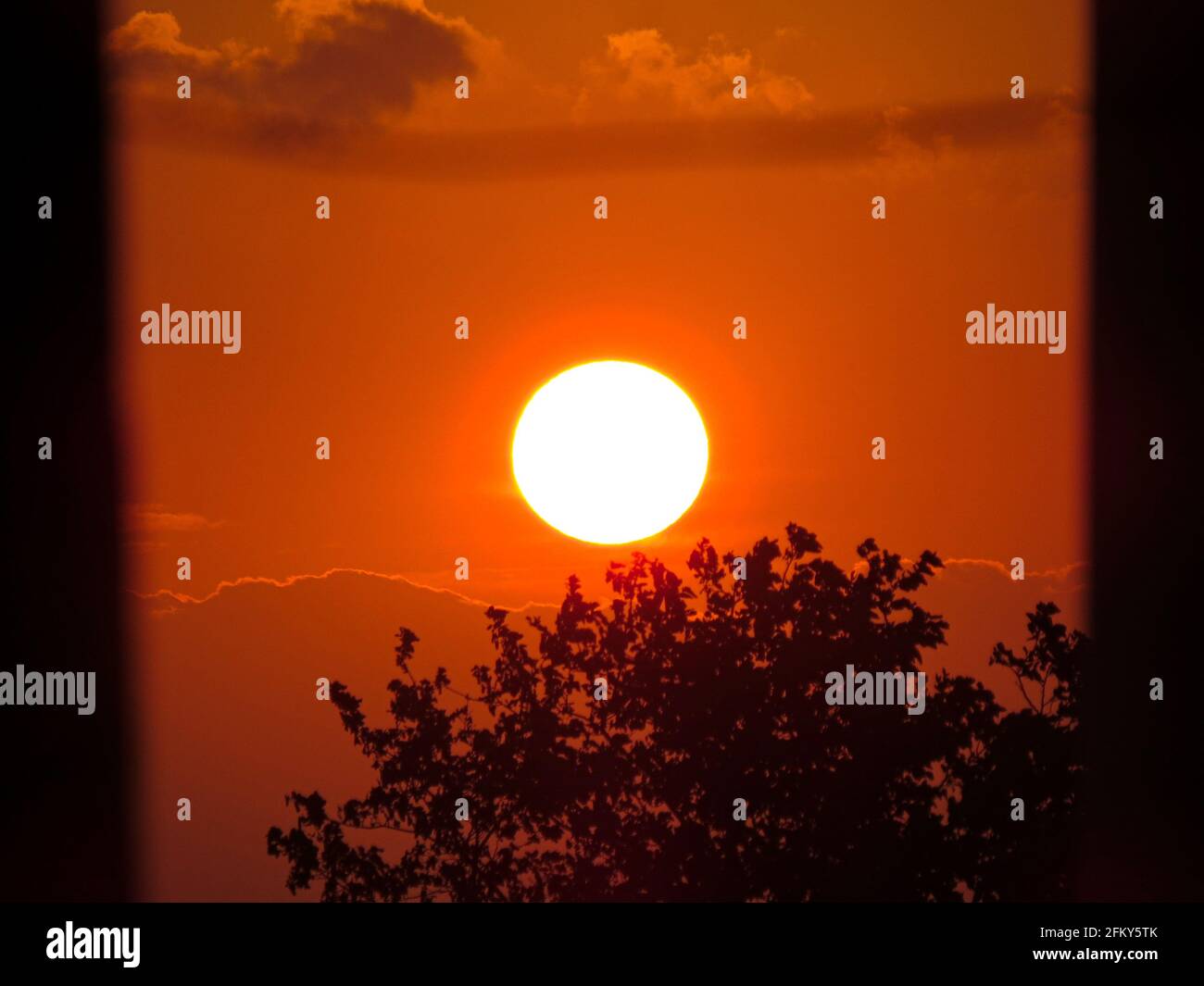 Tramonto in città Foto Stock