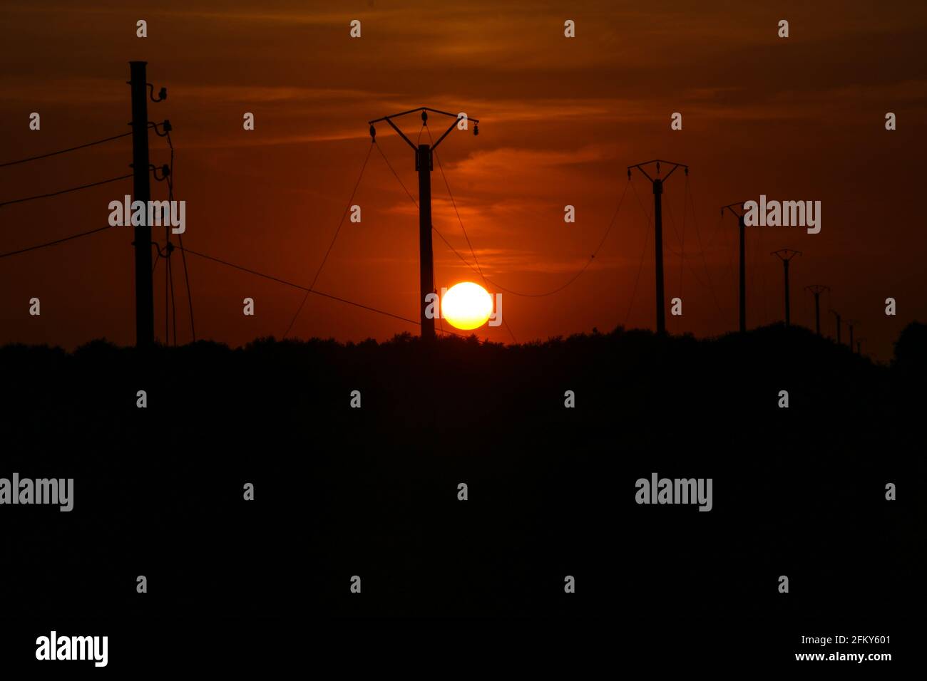 Tramonto in città Foto Stock