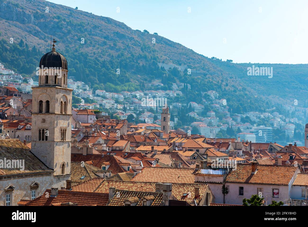 Panorama della città vecchia di Dubrovnik. Croazia Europa Foto Stock