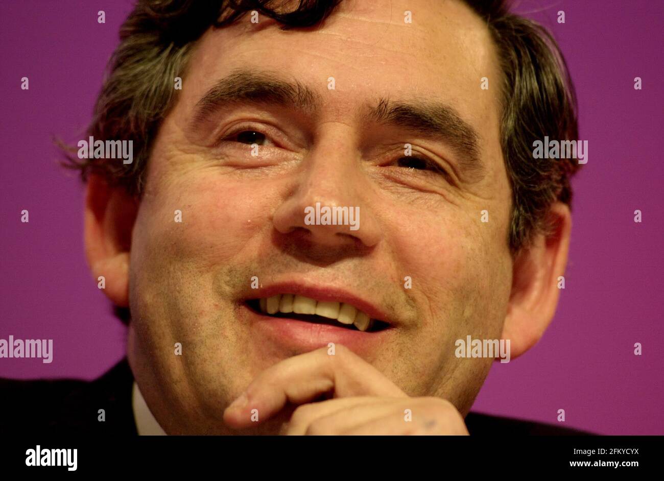 GORDON MARRONE CHE PARLA QUESTA MATTINA CON DETTAGLI LABORS PIANI PER ASILO NIDO EUCATION PIANI PER UNDER FIVES. Foto Stock
