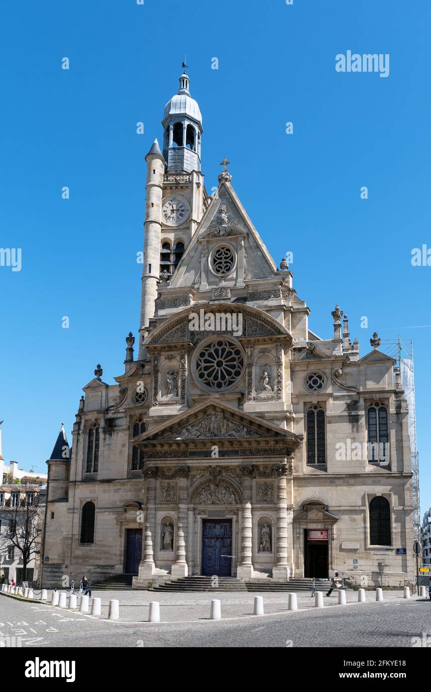 A Saint-Etienne-du-Mont chiesa a Parigi, Francia Foto Stock