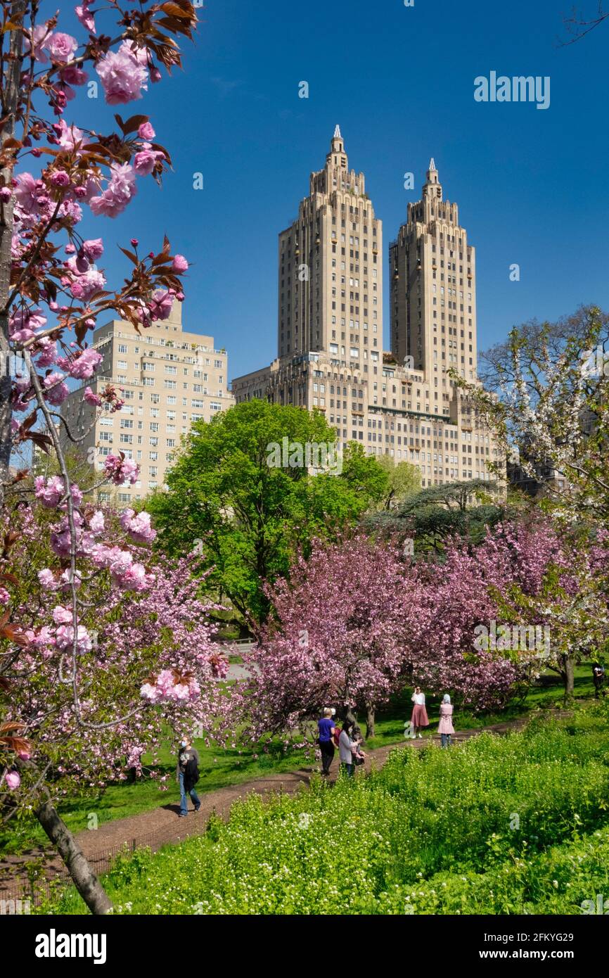 La primavera a Central Park è bella, New York City, Stati Uniti Foto Stock