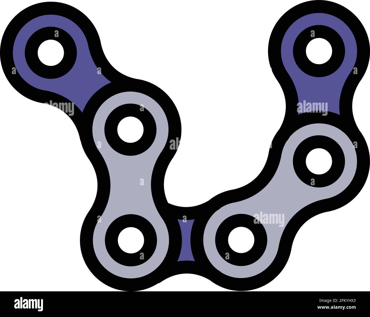Icona catena di bicicletta. Contorno icona vettore catena bici per web  design isolato su sfondo bianco Immagine e Vettoriale - Alamy