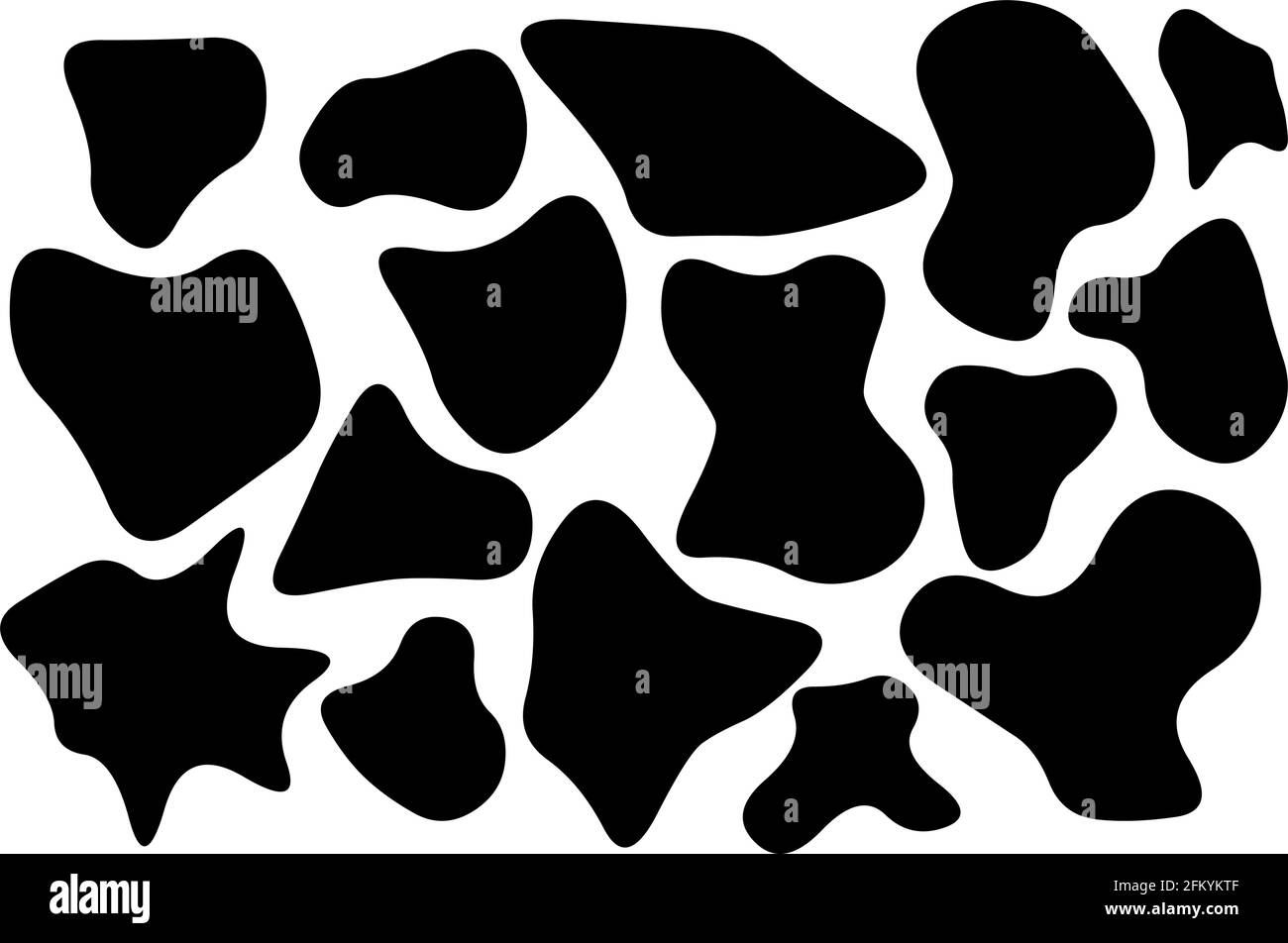 Set di BLOB forma astratta elemento di progettazione banner organico forma macchia. Raccolta vettoriale di liquido di forma rotonda ameba Illustrazione Vettoriale