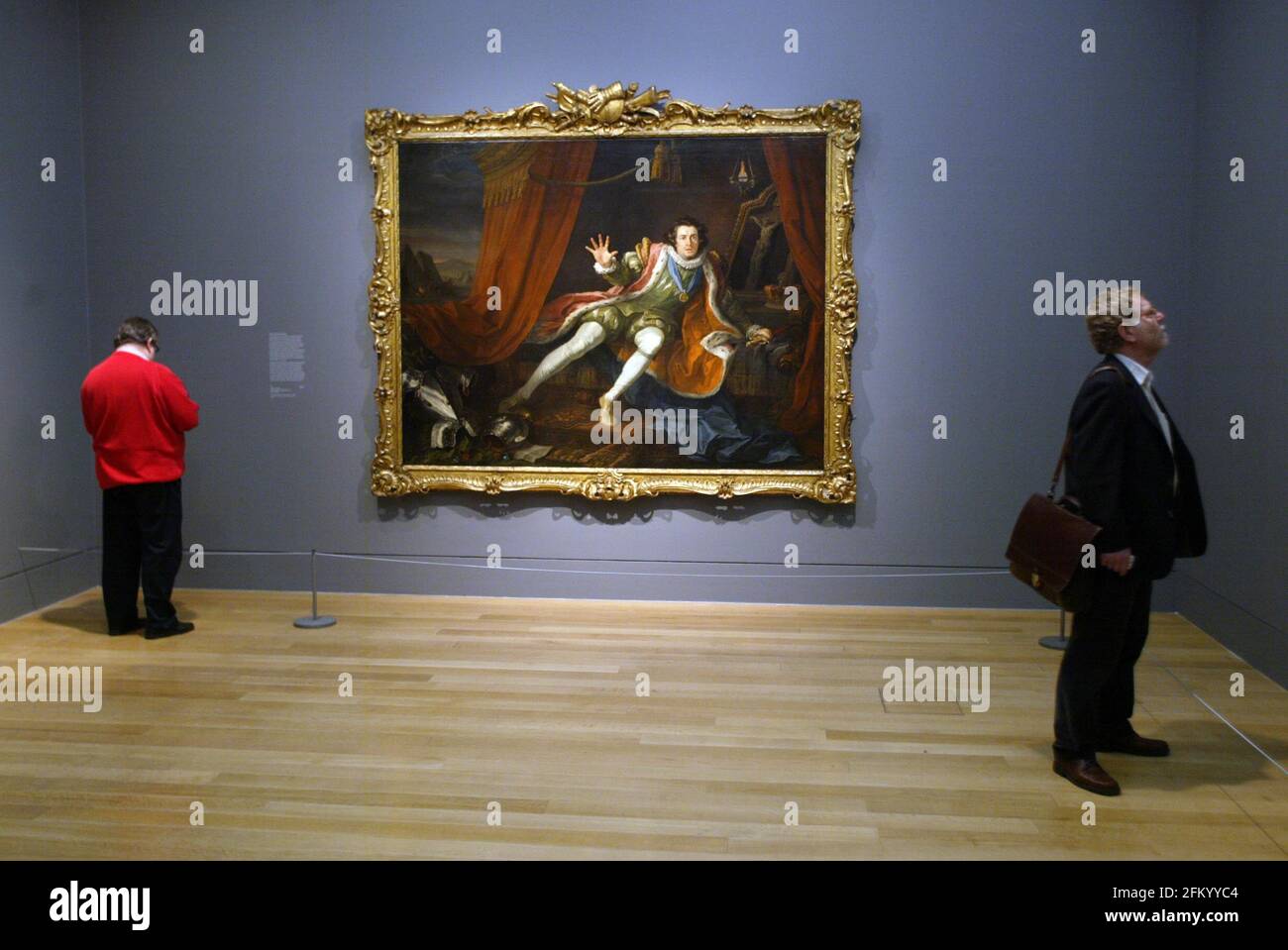 Mostra Hogarth a Tate Britain dal 7 febbraio al 29 aprile. David Garrick come Richard 111.... 1745 foto David Sandison Foto Stock
