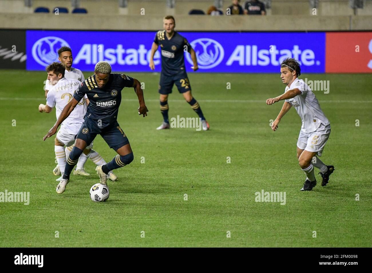 Philadelphia, PA, USA - 4, Maggio, 2021 - durante una seconda cravatta di 1-1. La Philadelphia Union avanza alle semifinali con un punteggio complessivo di 4-1. Credit: Don Mennig/Alamy Live News Foto Stock