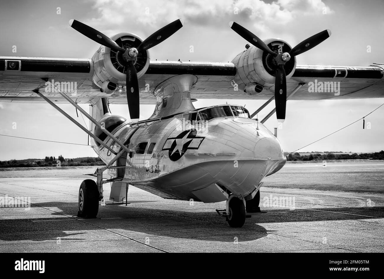 Imbarcazione aerea consolidata PBY-5A Catalina presso l'aeroporto di Duxford Foto Stock