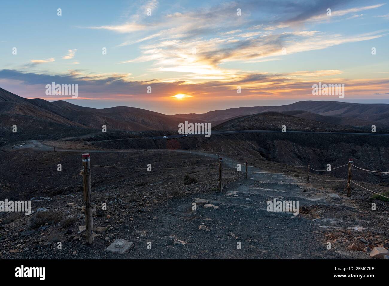 Osservatorio astronomico e punto di vista di Sicasumbre tra Pajara e la Pared, Fuerteventura, Isole Canarie, Spagna Foto Stock