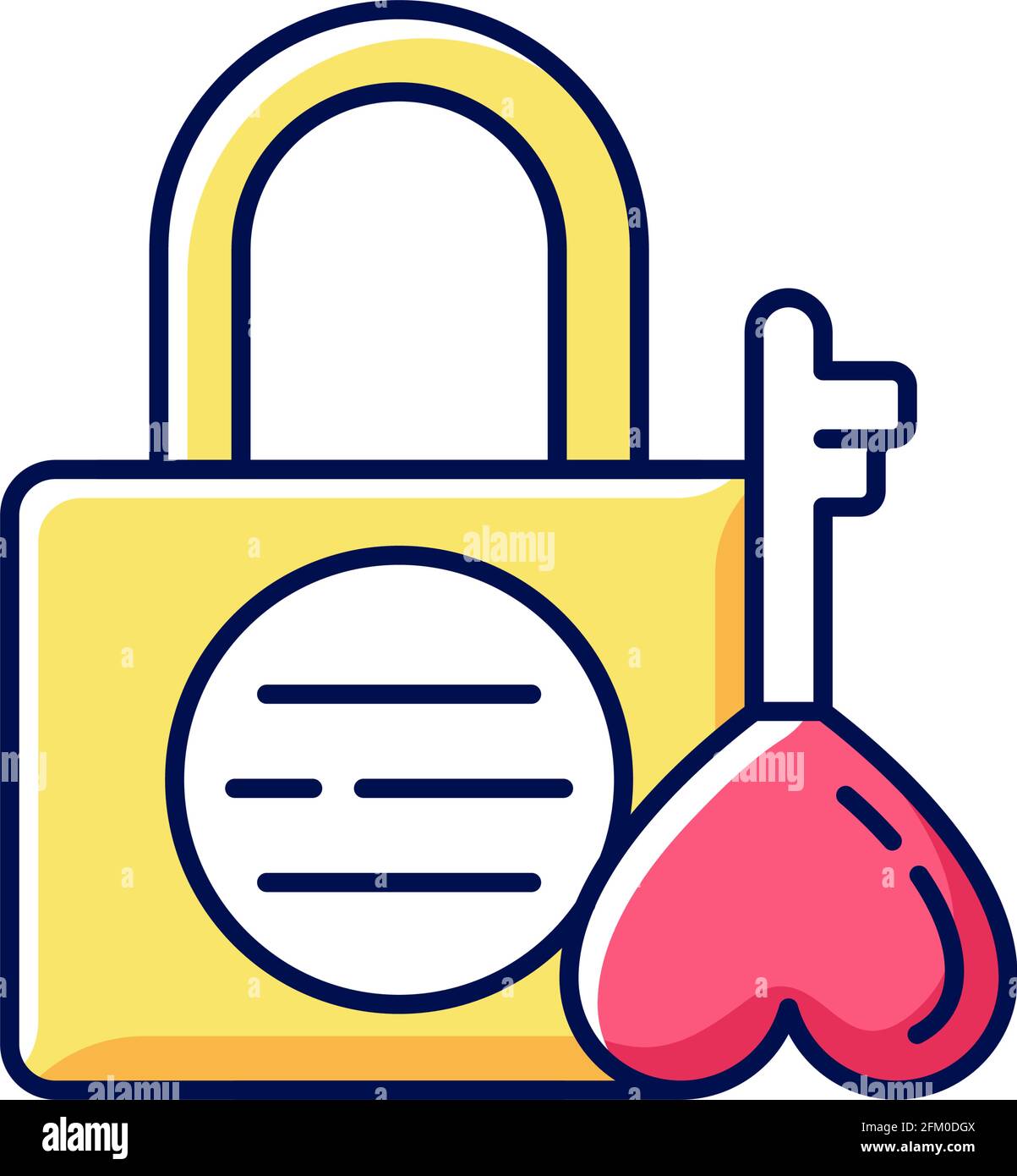 L'amore Namsan blocca l'icona del colore RGB Illustrazione Vettoriale