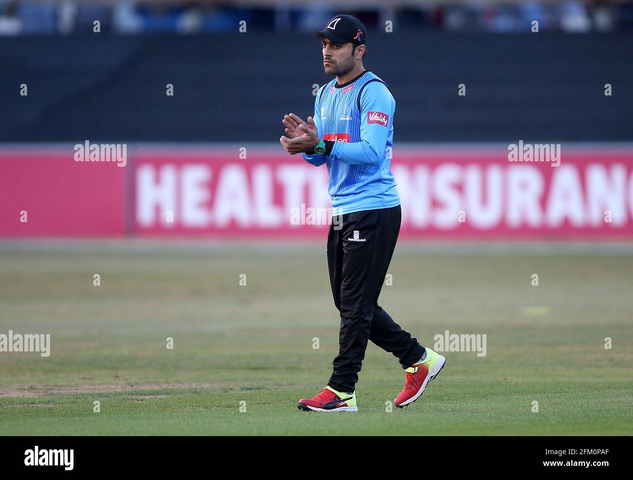 Rashid Khan di Sussex durante Essex Eagles vs Sussex Sharks, Vitality Blast T20 Cricket al Cloudfm County Ground il 4 luglio 2018 Foto Stock