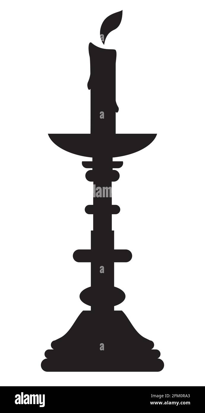 Elemento oggetto decorazione vettoriale retro dei simboli del candelabro Illustrazione Vettoriale