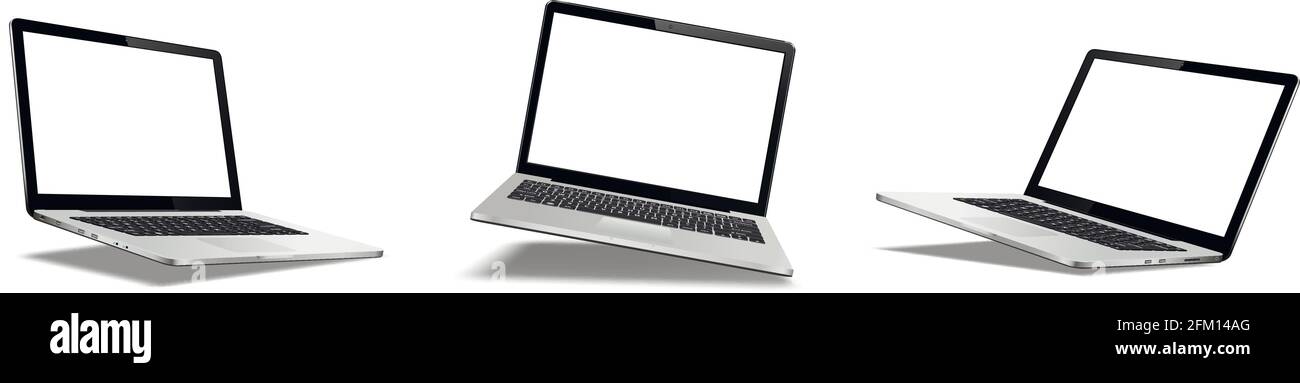 Computer portatile con schermo vuoto Illustrazione Vettoriale