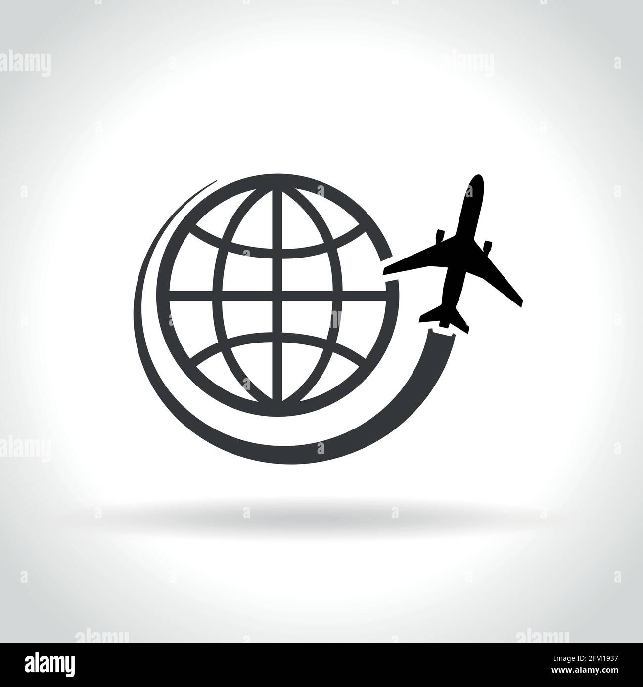 Immagine dell'icona di viaggio su sfondo bianco Illustrazione Vettoriale