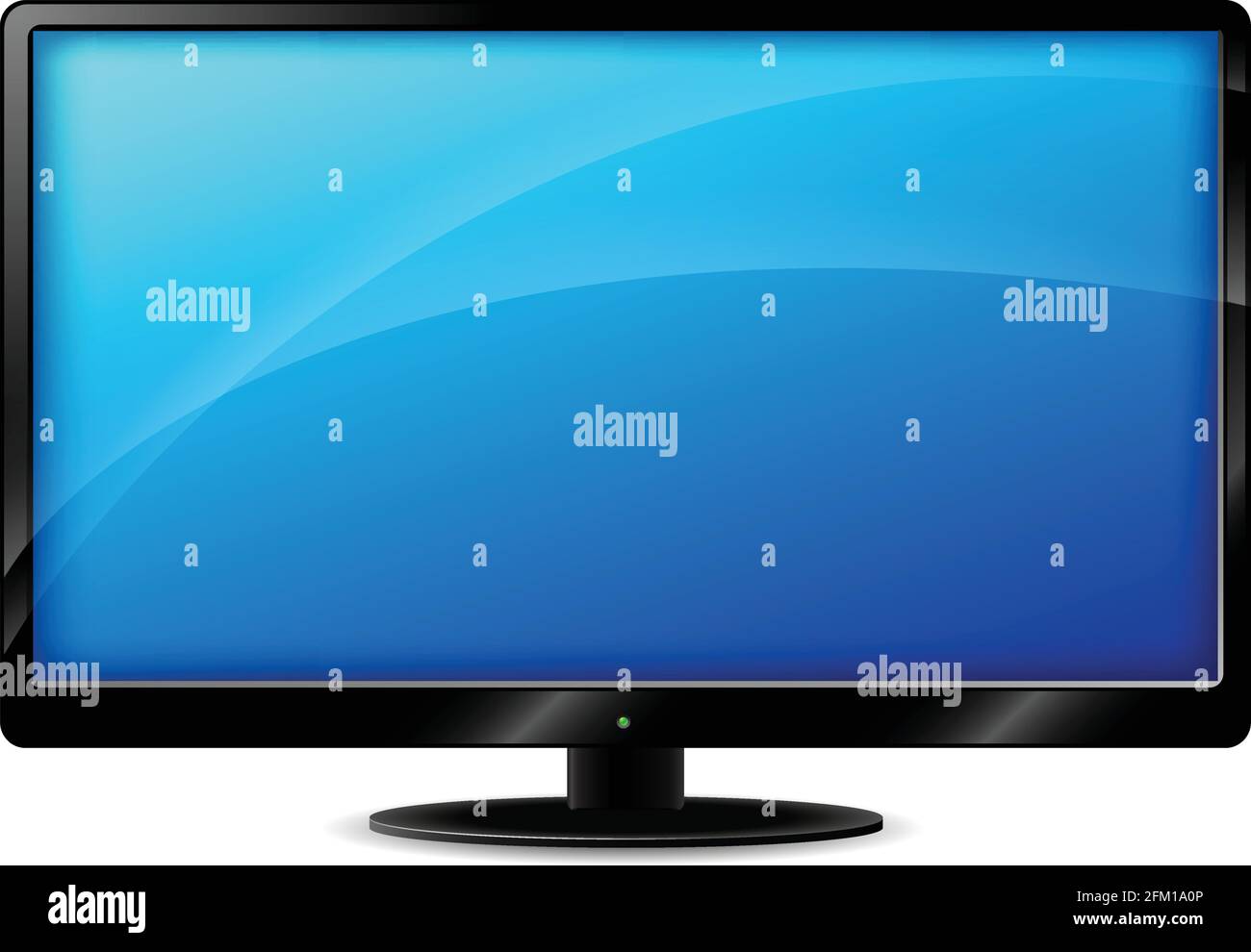 Immagine del televisore su sfondo bianco Illustrazione Vettoriale