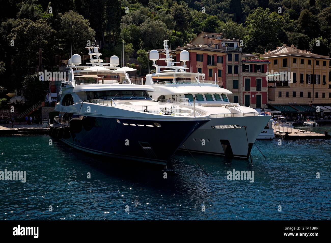 Super Yachts, Porto di Portofino Foto Stock