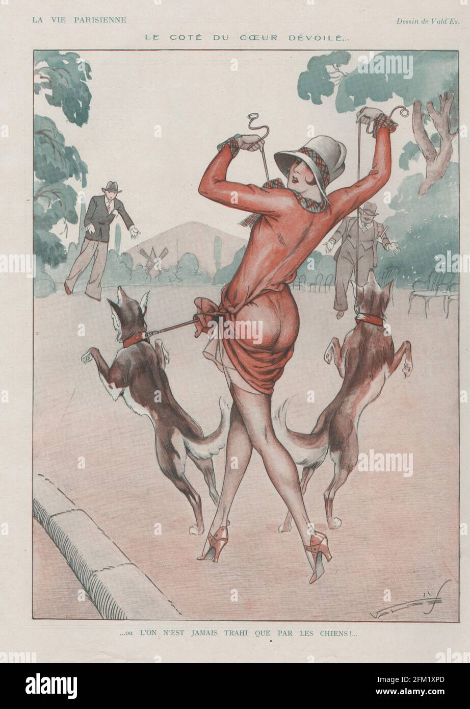 1920s Francia La Vie Parisienne piastra del magazzino Foto Stock