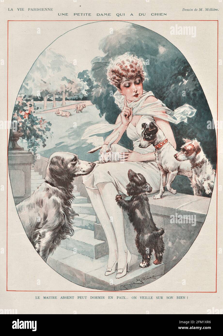 1920s Francia La Vie Parisienne piastra del magazzino Foto Stock