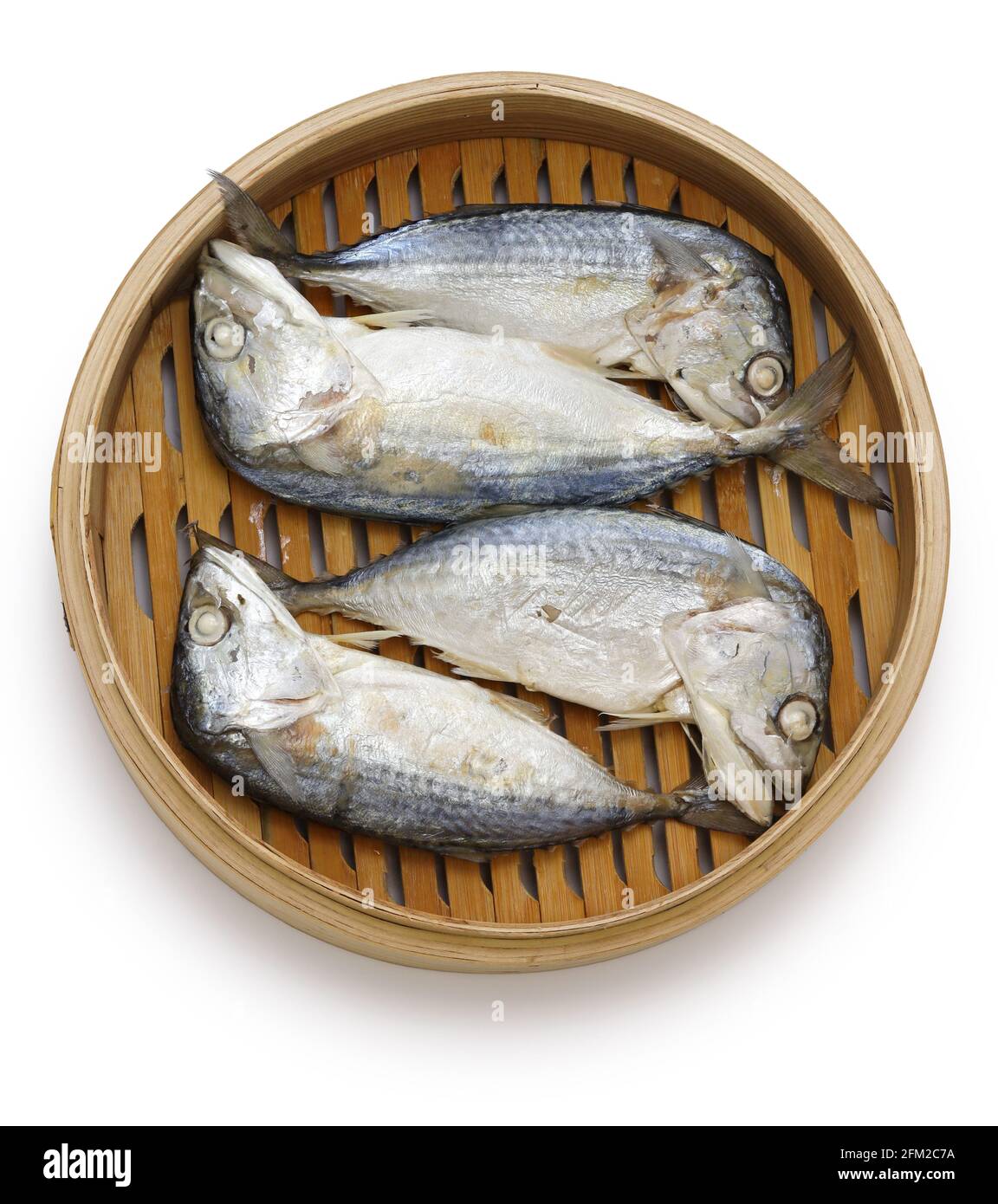 sgombro corto al vapore thai isolato su sfondo bianco Foto Stock