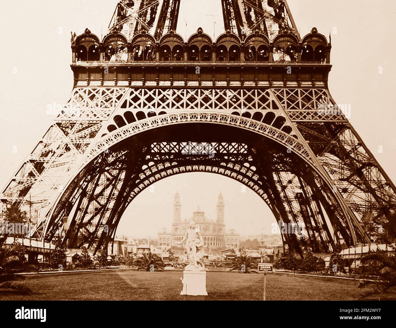 Torre Eiffel, esposizione Universelle, Parigi, Francia Foto Stock