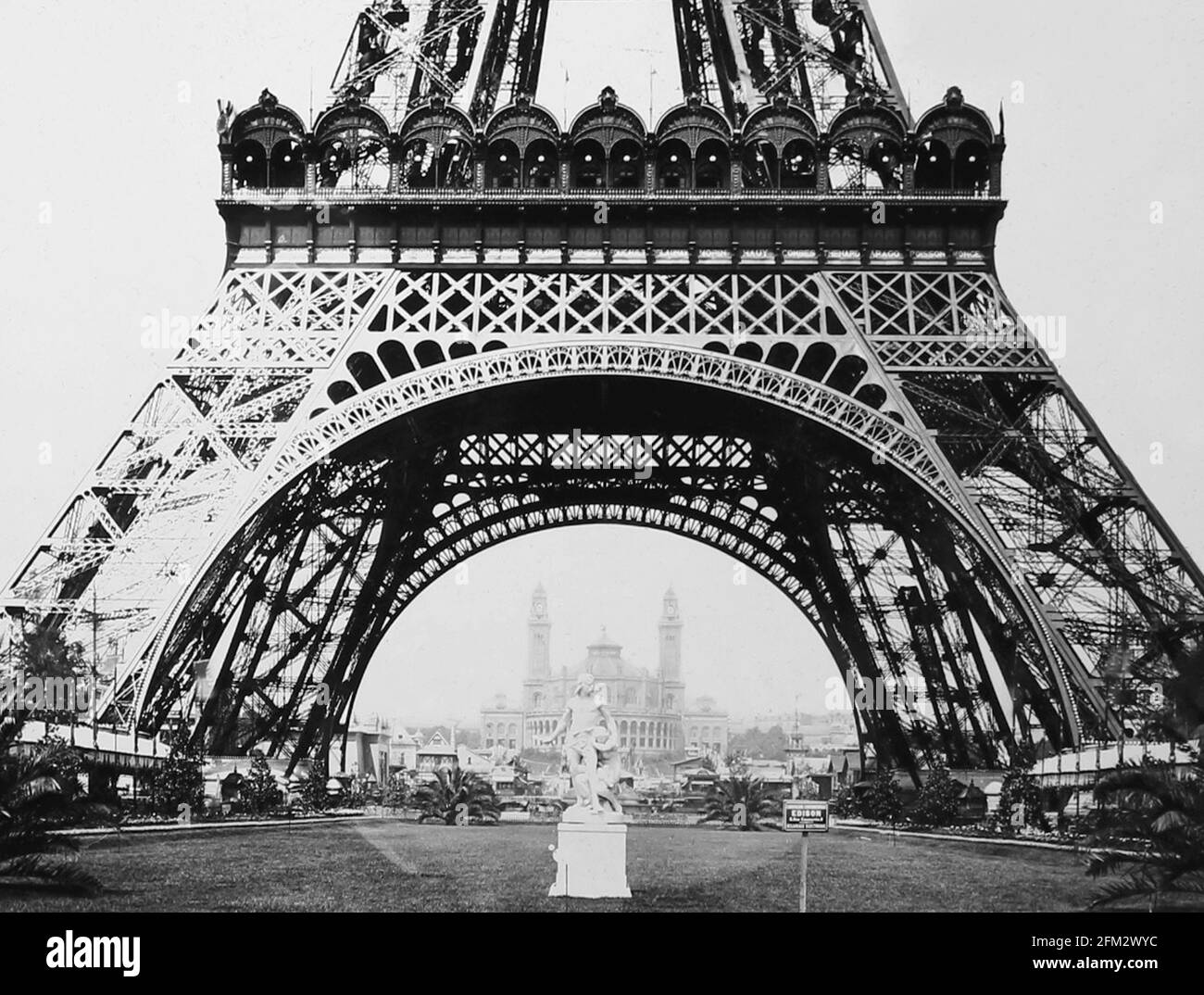 Torre Eiffel, esposizione Universelle, Parigi, Francia Foto Stock