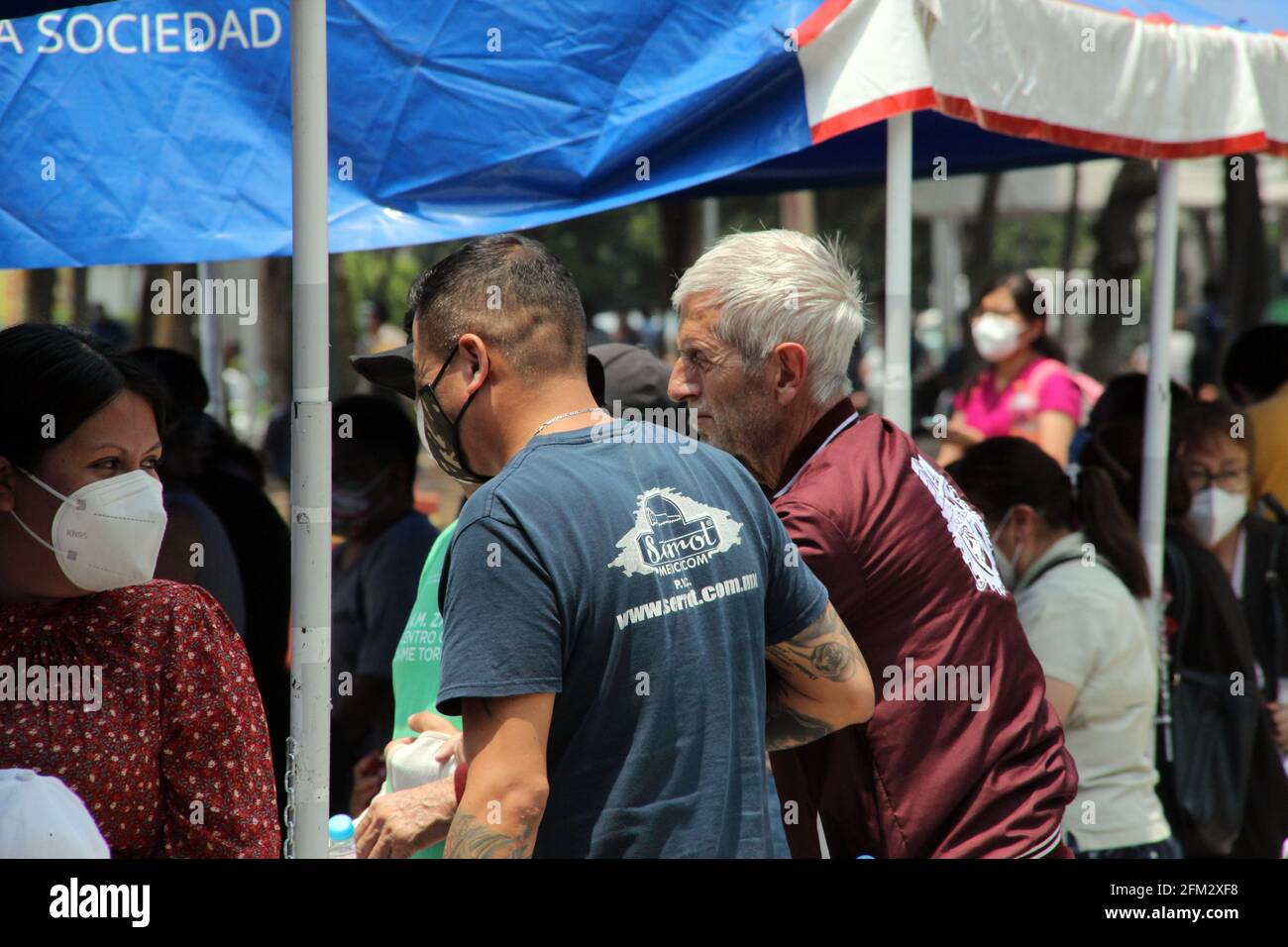 Pandemia in Messico. Vaccinazione. Foto Stock