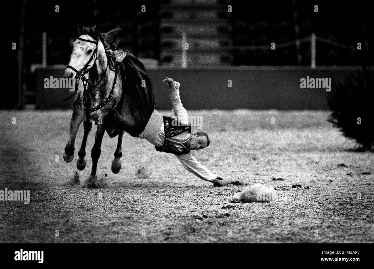 I Campionati internazionali di Showjumping di Olympia, 1998Prove di oggi includono lo Zaporizhzhya Cossaks, un team nazionale di visualizzazione di Cossack dall'Ucraina. Foto Stock