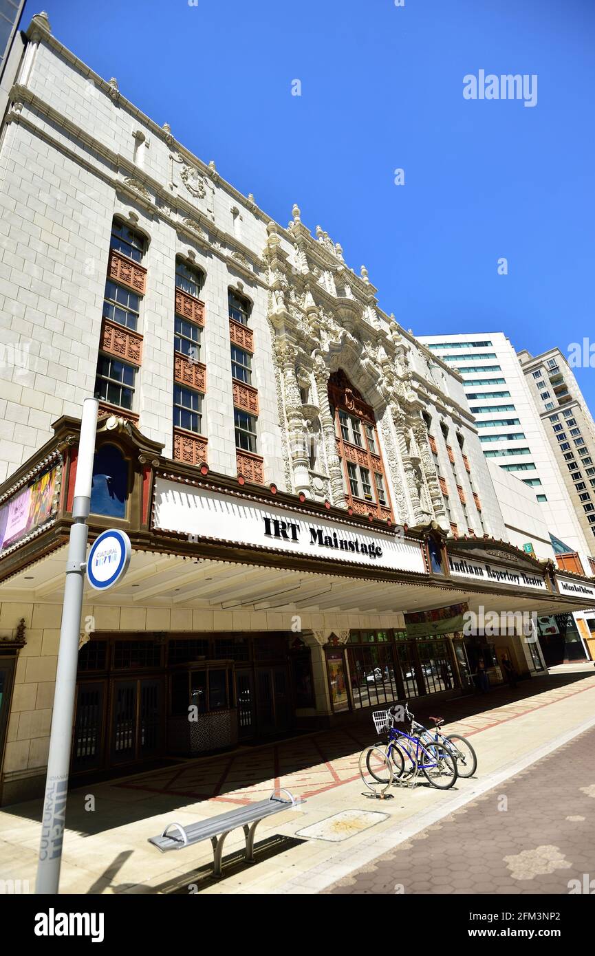 Indianapolis, Indiana, Stati Uniti. L'Indiana Repertory Theatre nel centro di Indianapolis è un teatro regionale professionale. Foto Stock