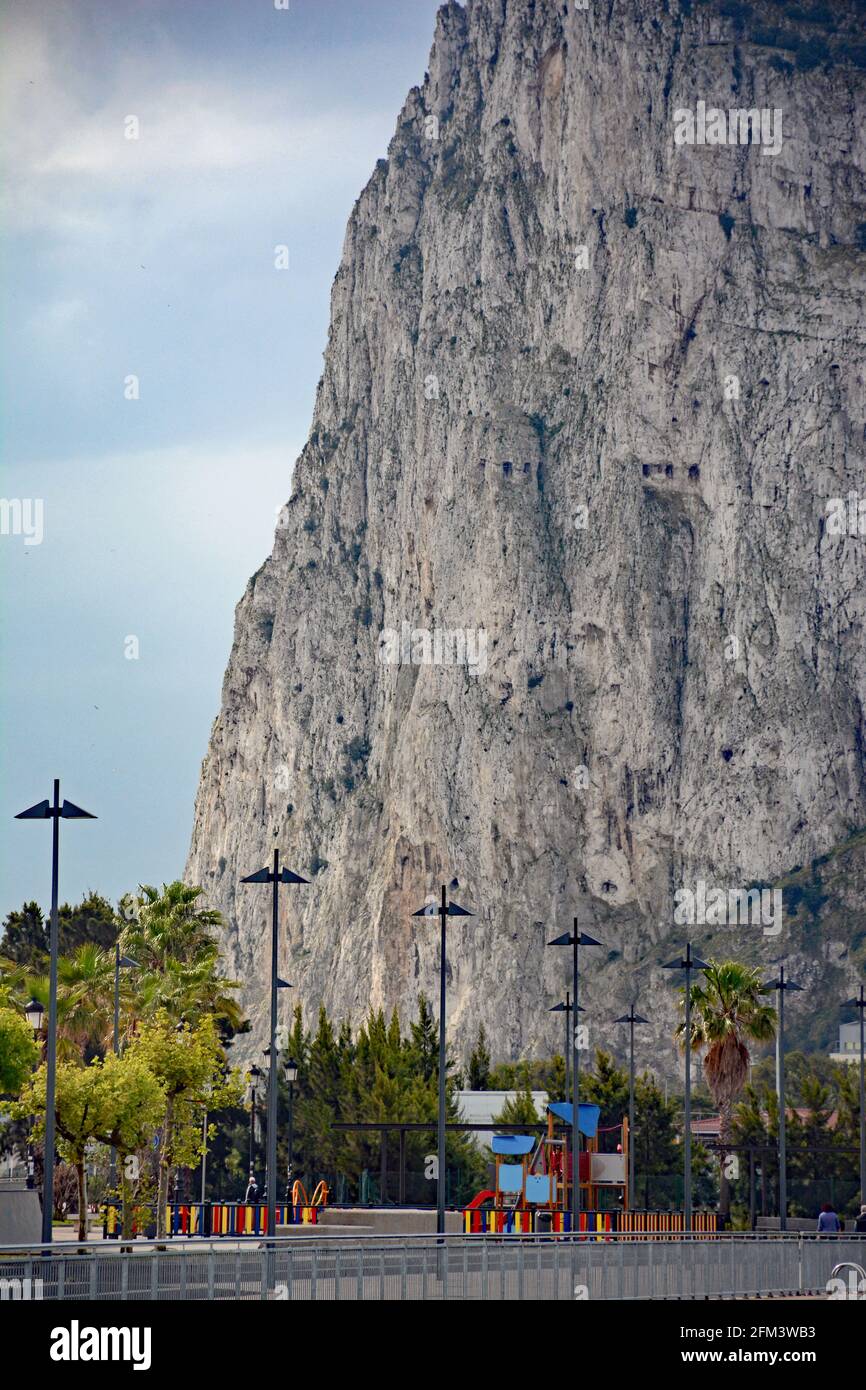 Dirupi agguaganti di Gibilterra Foto Stock