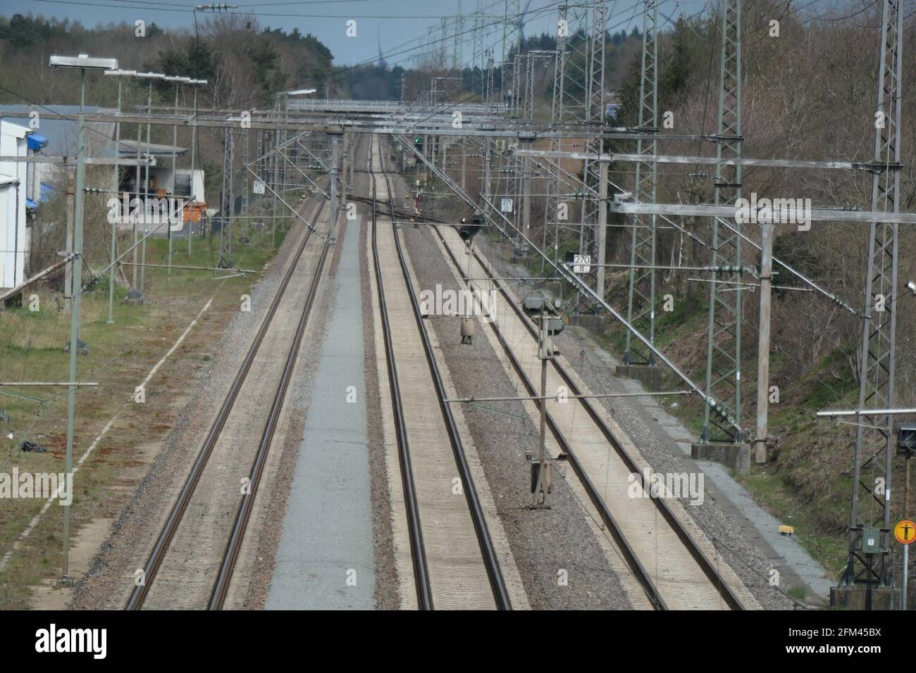 Schienen / binari ferroviari Foto Stock