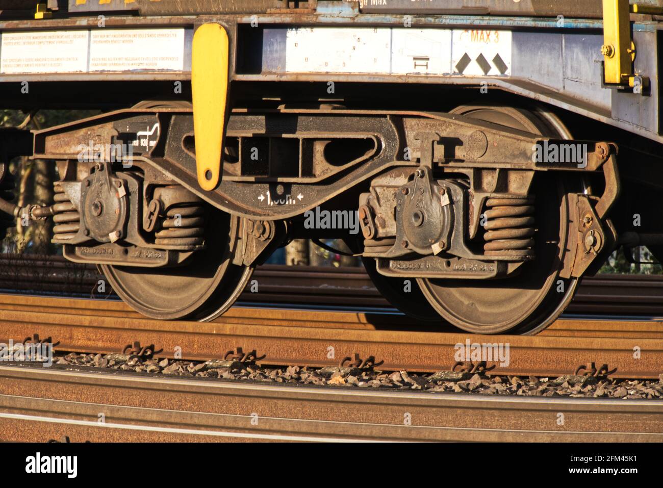 Eisenbahnräder Foto Stock