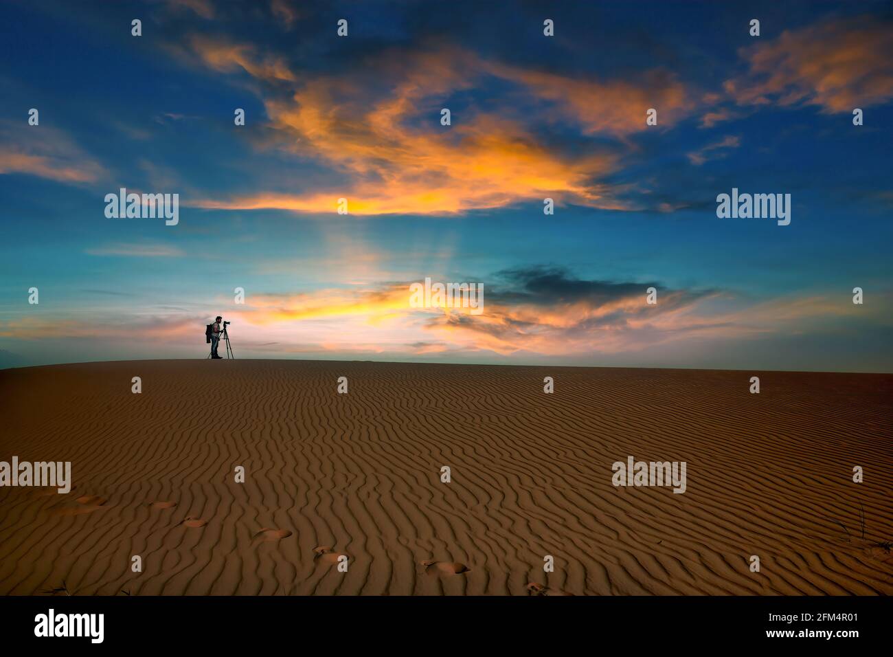 Bellissimo il paesaggio del deserto vista in Dammam in Arabia Saudita Foto Stock