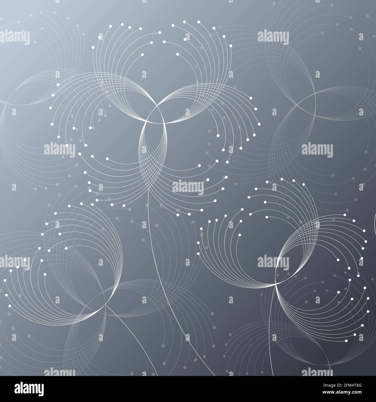 Disegno geometrico con linee collegate e punti. Illustrazione Vettoriale