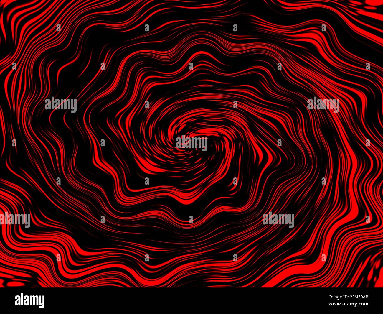 Grafica digitale per un'illustrazione grafica creativa. Hyper saltare in un'altra galassia. Belle rotazioni, vortice nero e rosso. rendering 3d. Foto Stock