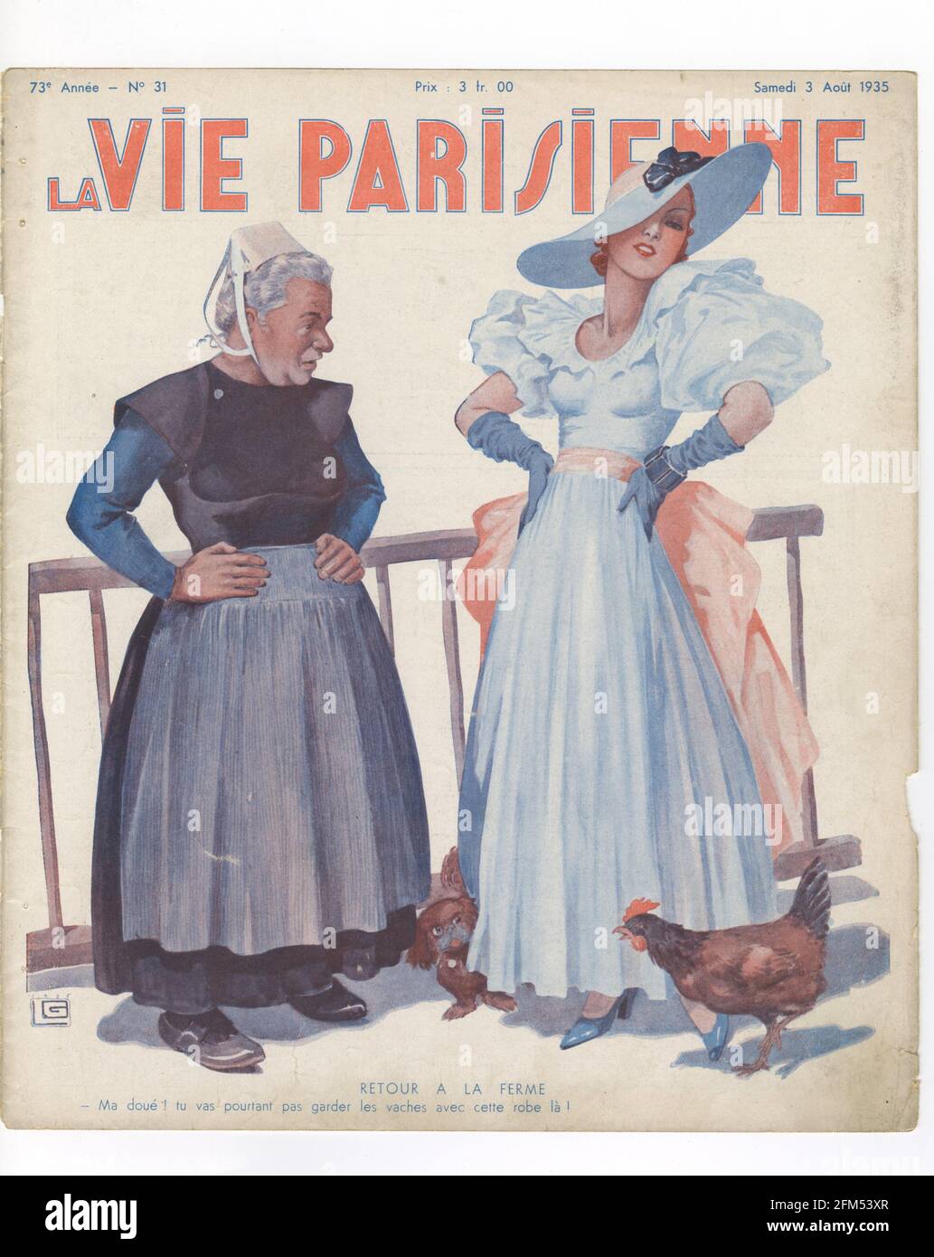 1930s Francia La Vie Parisienne Copertina Foto Stock