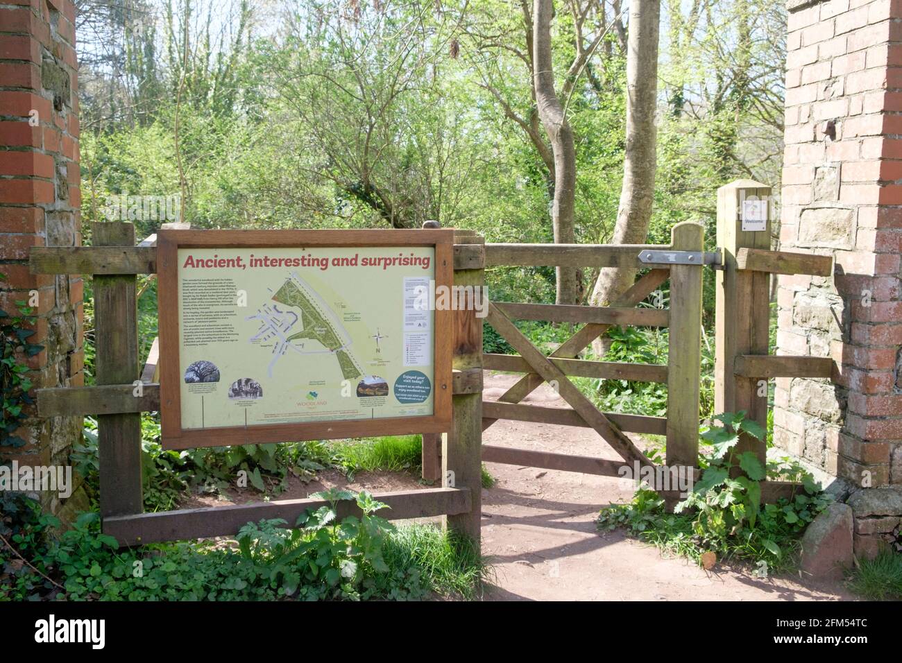 Il giardino nascosto di Bishops Knoll Bristol, parte della fiducia di Woodland Foto Stock