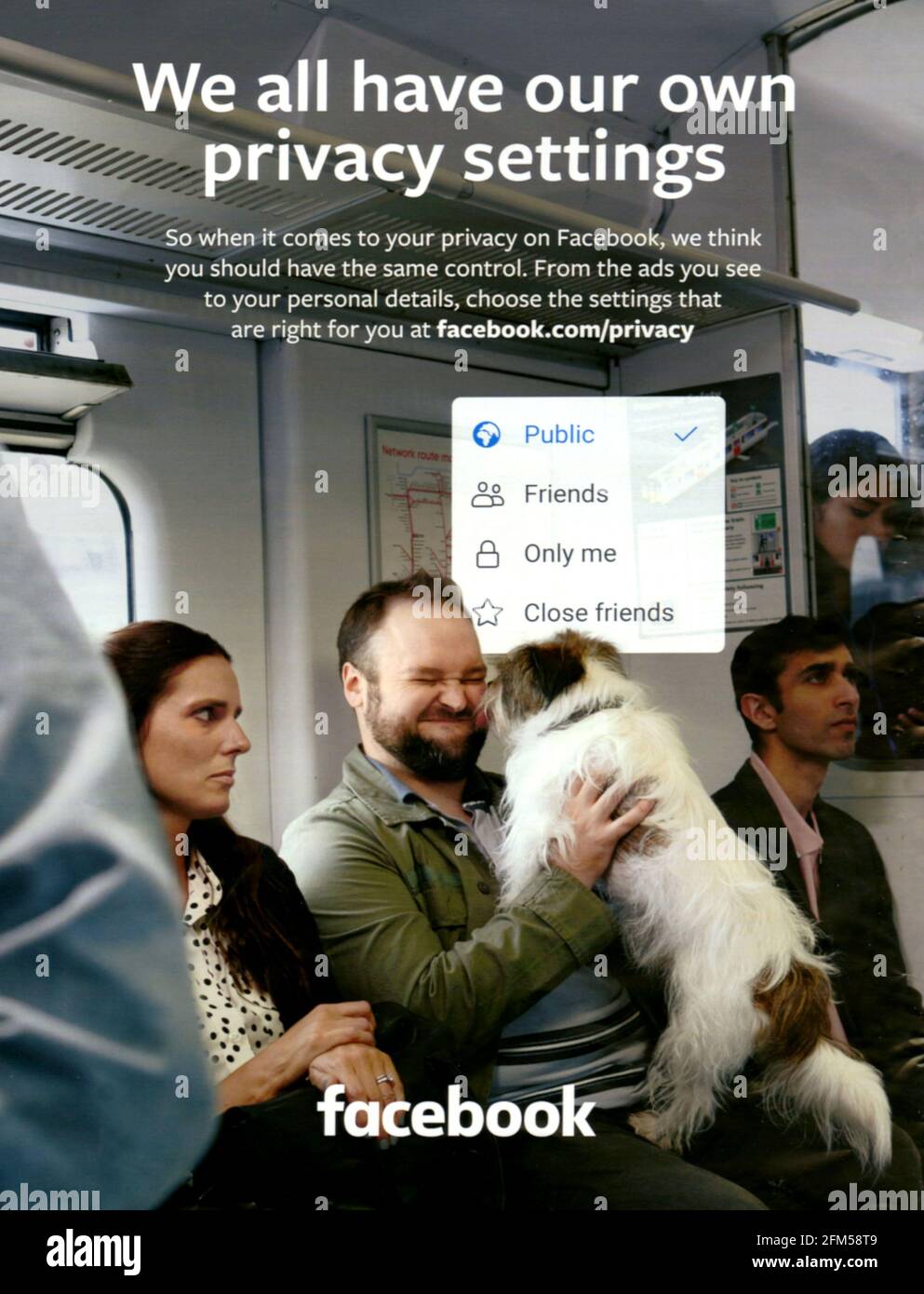 2010S UK Facebook Magazine annuncio pubblicitario Foto Stock
