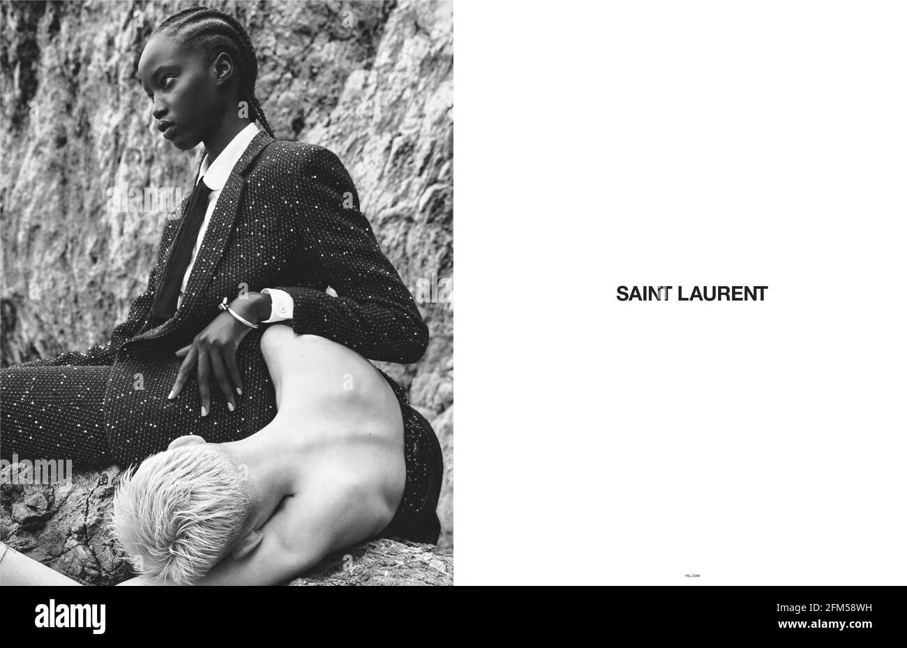 2010S UK Saint Laurent Magazine annuncio pubblicitario Foto Stock