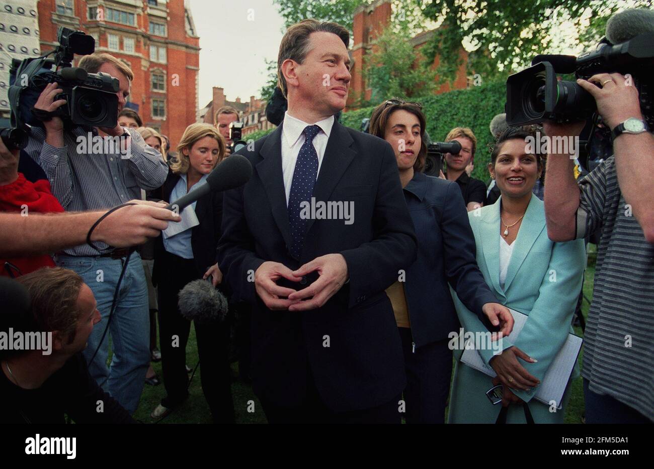 Michael Portillo, deputato dopo la votazione sulla Tory Leadership Foto Stock