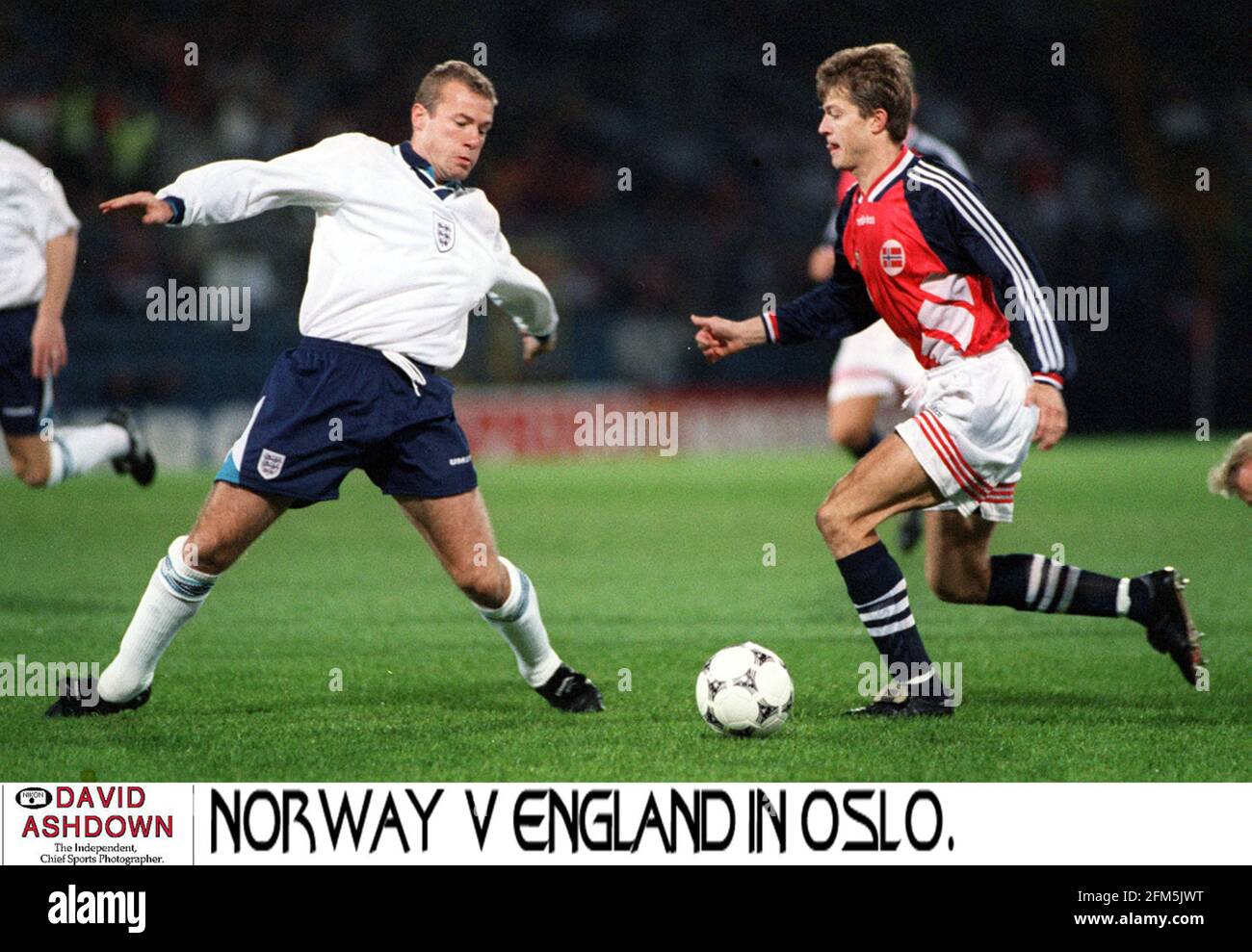 Norvegia contro Inghilterra a Oslo Norvegia in un punteggio amichevole 0-0 Foto Stock