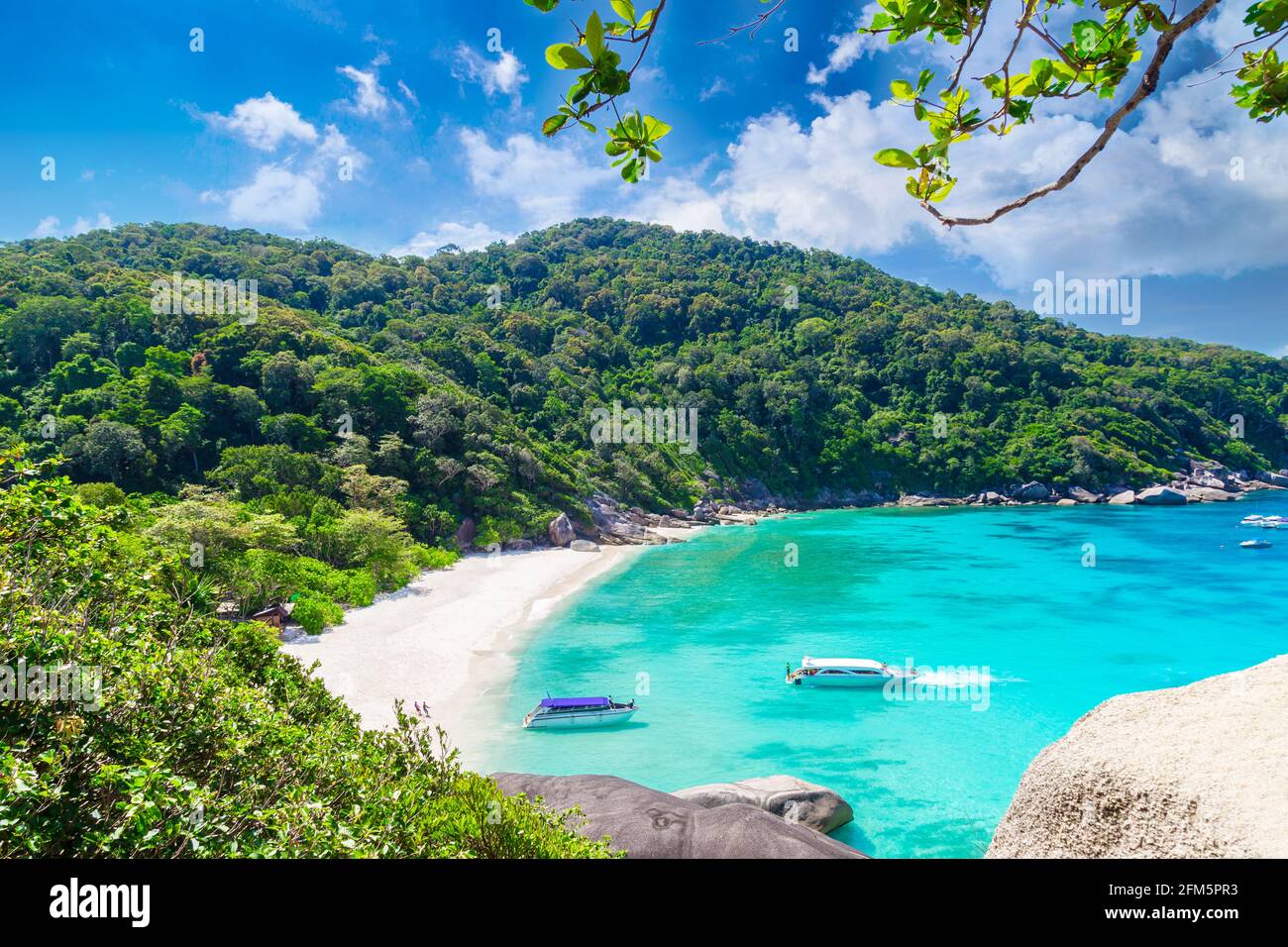 Spiaggia tropicale, Isole Similan, Mare delle Andamane, Parco Nazionale, Provincia di Phangnga, Thailandia Foto Stock