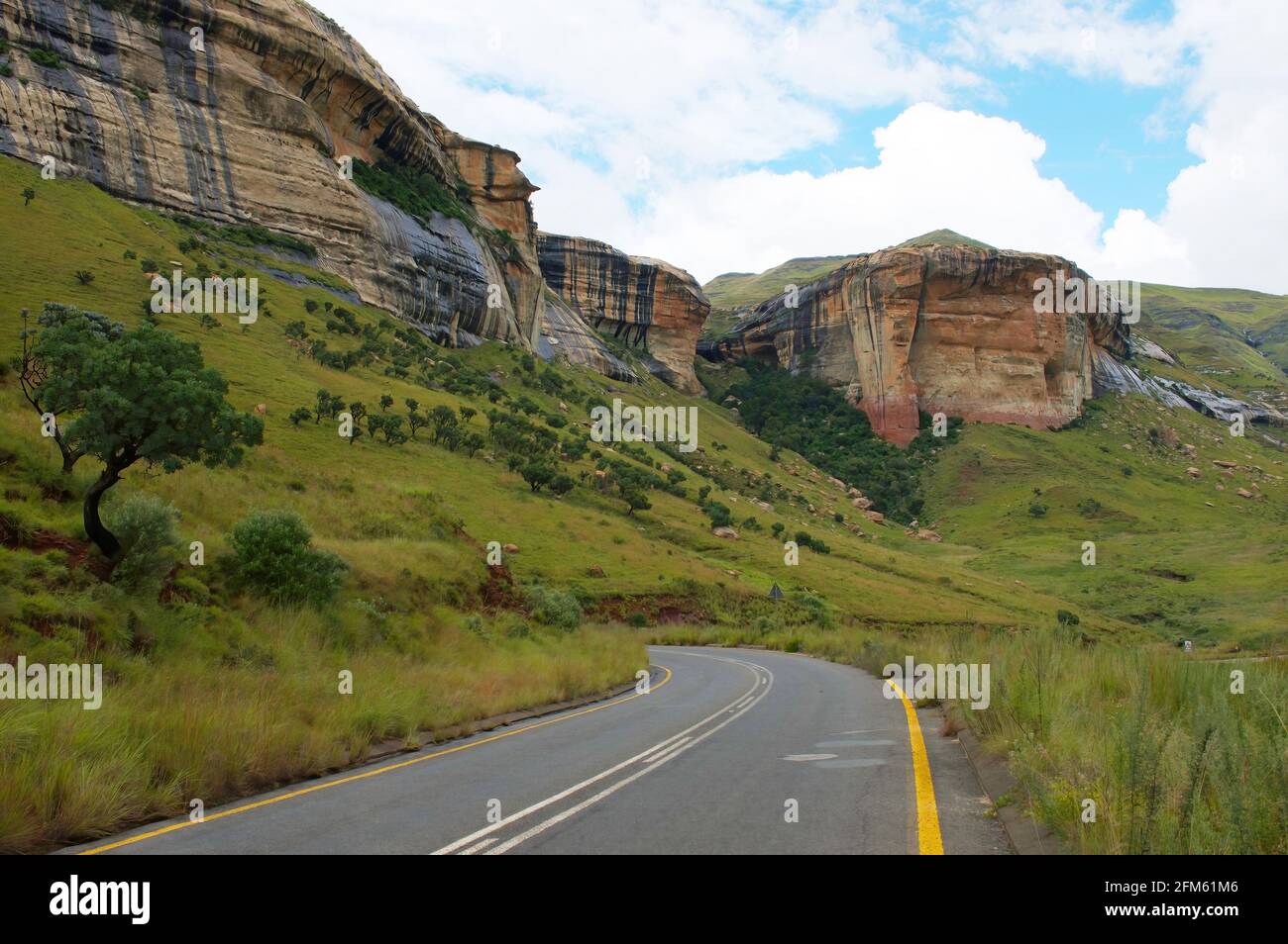 Scogliere di arenaria, Golden Gate Highlands, National Park, Free state Foto Stock