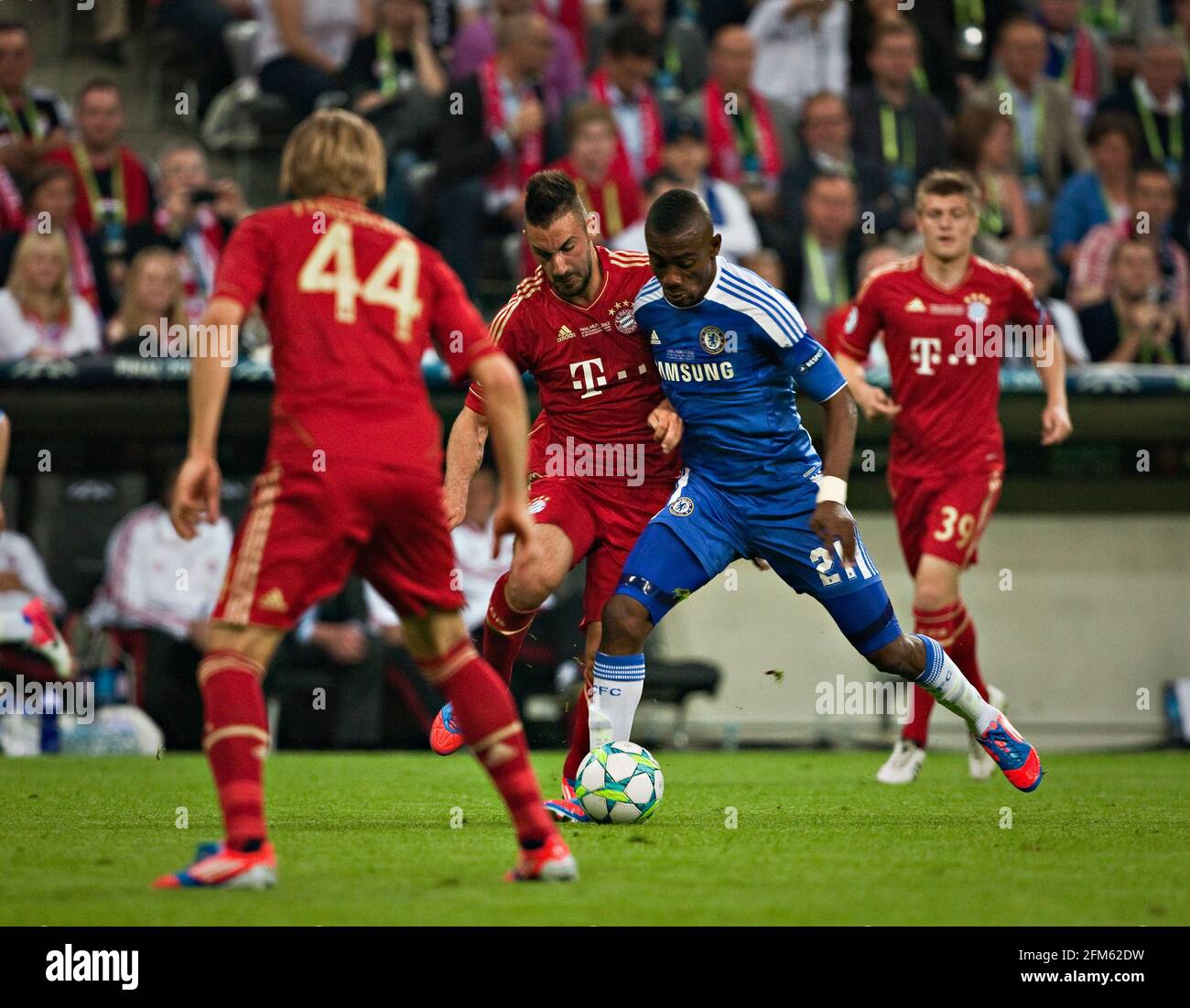 München 19.05.2012, Fußball Diego Contenso (FCB), Salomon Kalou (Londra) FC Bayern München - FC Chelsea London Copyright (nur für journalistische Zwe Foto Stock