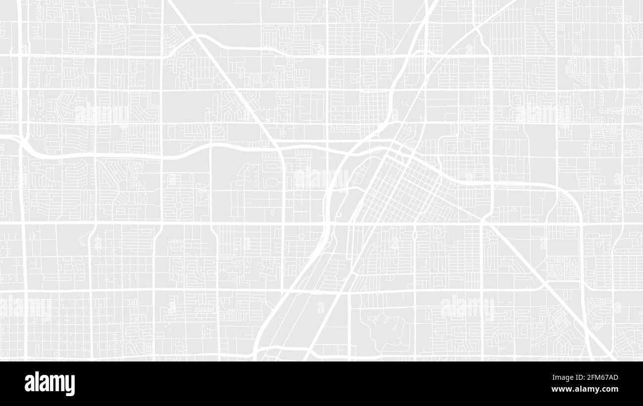 Grigio chiaro e bianco Las Vegas città area vettore sfondo mappa, strade e acqua cartografia illustrazione. Formato widescreen, design piatto digitale Illustrazione Vettoriale