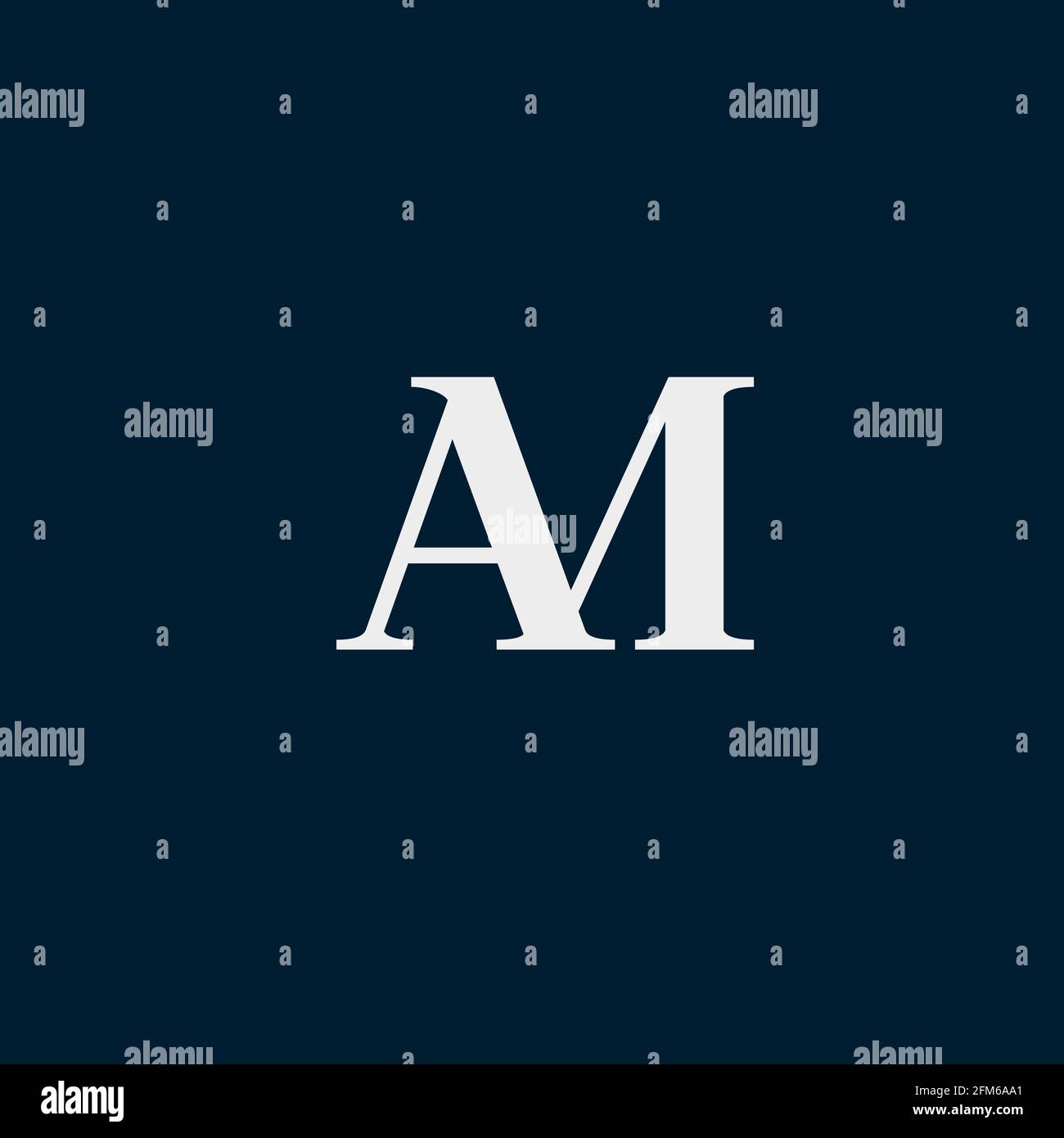 Logo con lettere a, H, M. Illustrazione Vettoriale