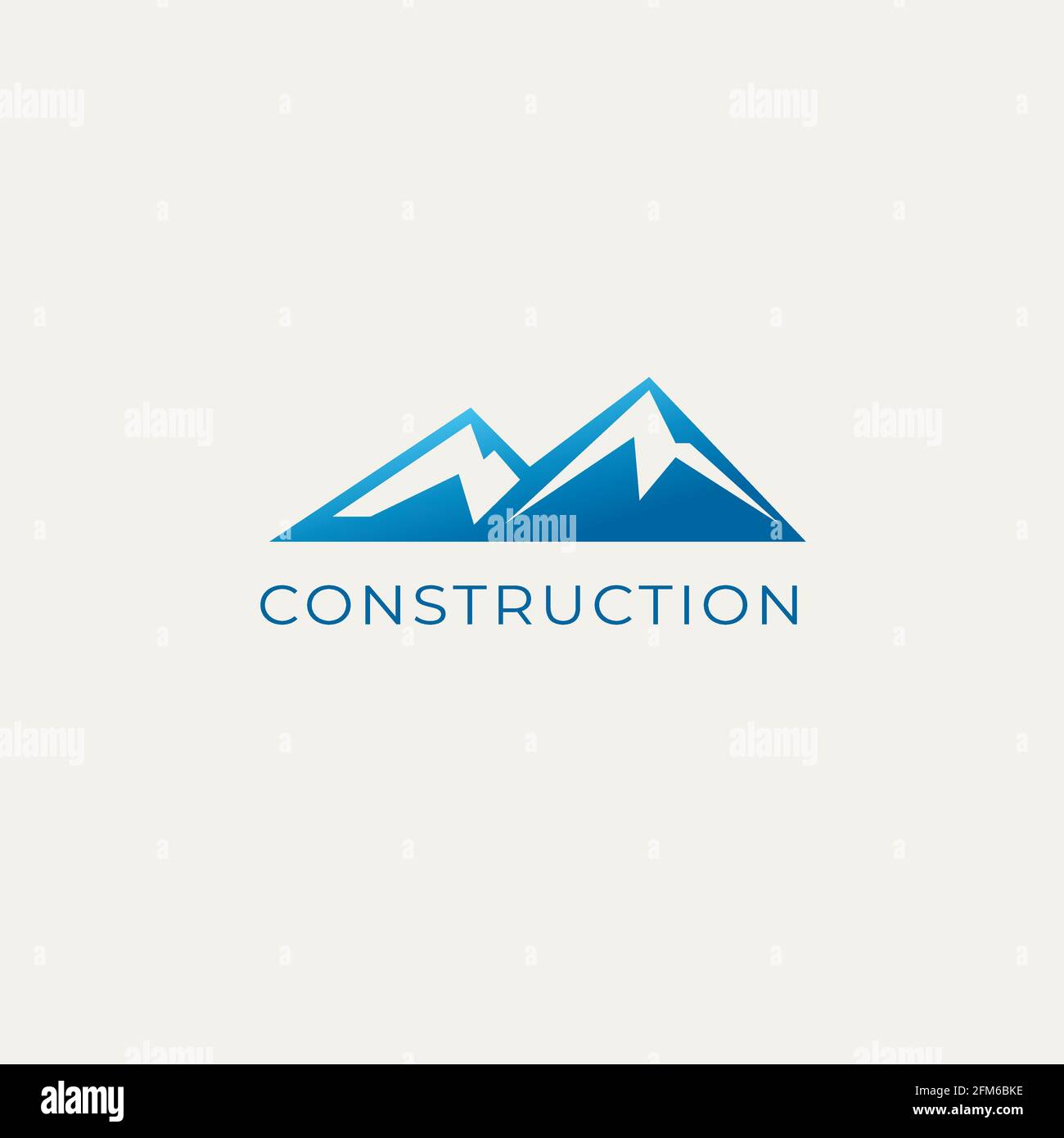 Logo Mountain Vector. Emblema geometrico dei picchi di neve. Logo aziendale. Vettore Illustrazione Vettoriale