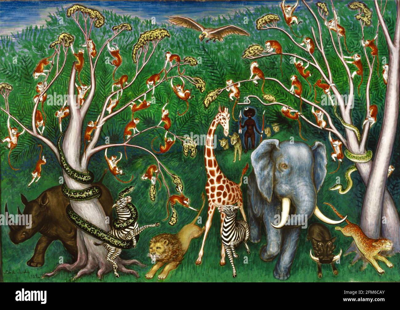 Nils Dardel opera intitolata Svarta Diana o Black Diana. Foto Stock