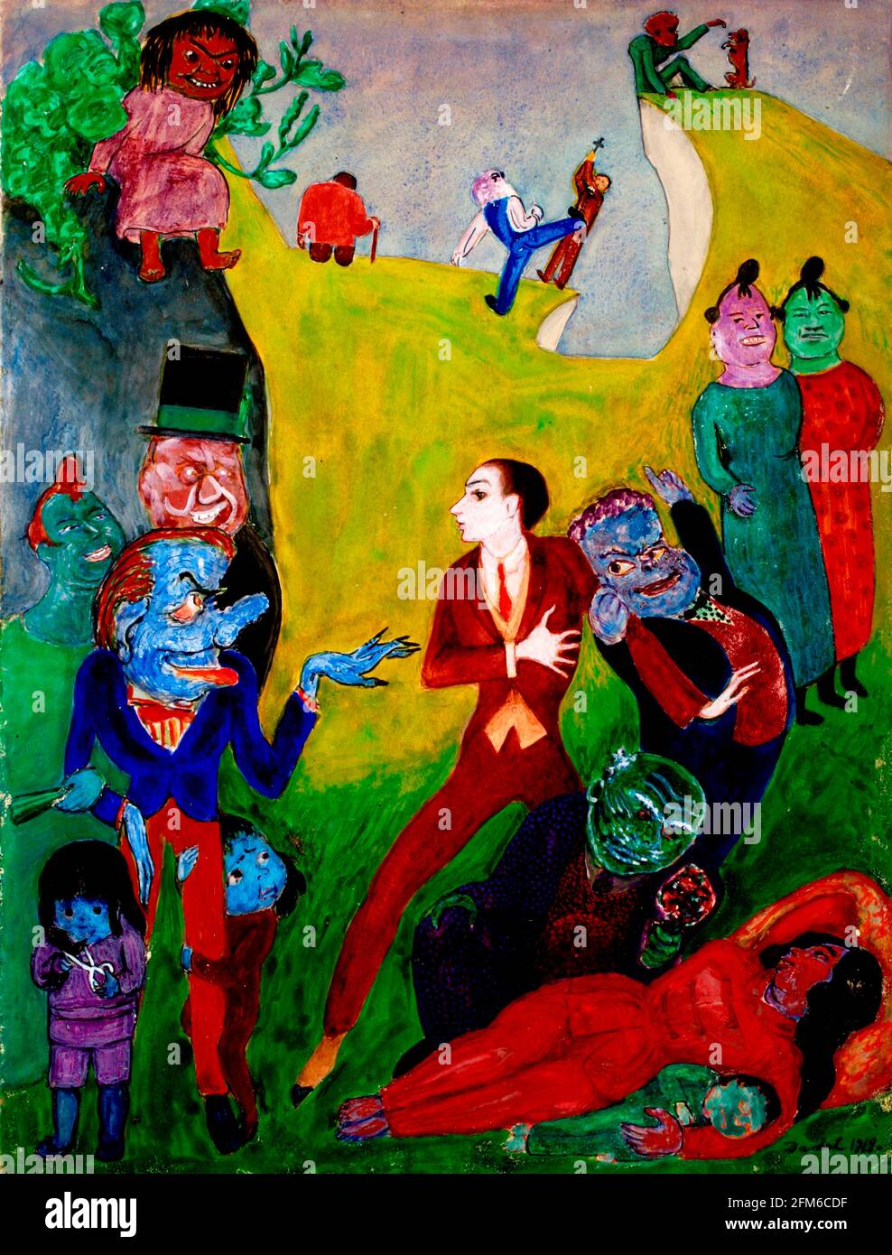 Nils Dardel opera intitolata Utan Pardon o senza perdono. Foto Stock