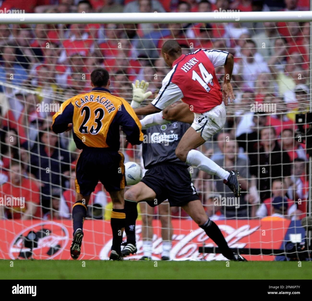 FA CUP FINALE ARSENAL V LIVERPOOL A CARDIFF HENRY MISSES Foto Stock