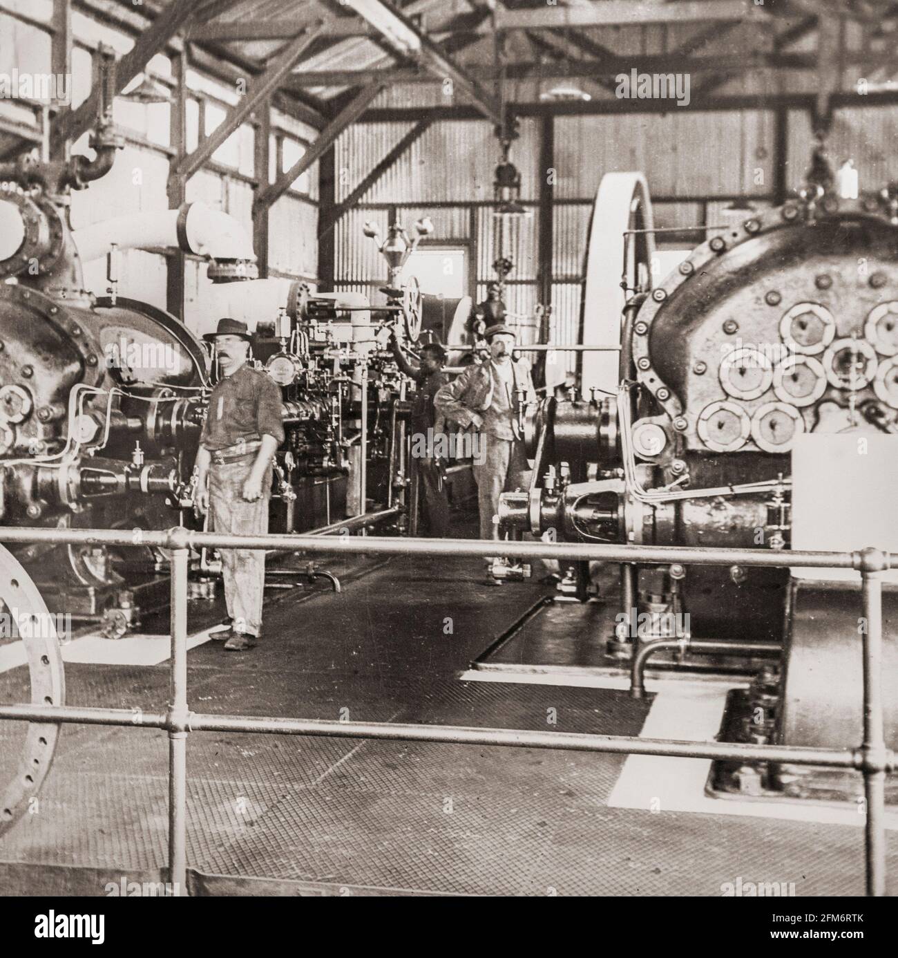 Gold mining. Compressore d'aria, Robinson Deep Gold Mine, circa 1910 Foto Stock